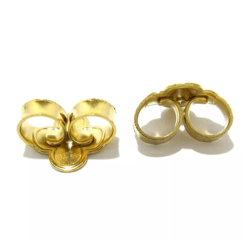 100% Authentic LOUIS VUITTON Pierce Lady LV Gold Earrings Hardware - Picture 6 of 7